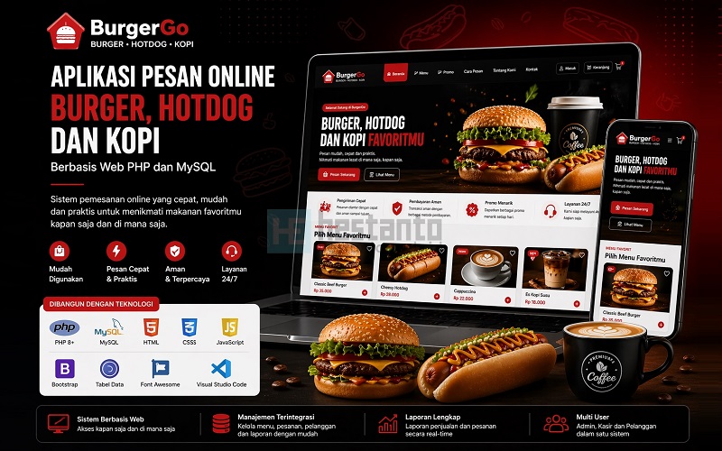Aplikasi Layanan Order Online Makanan & Minuman (Web Based PHP dan MySQL)