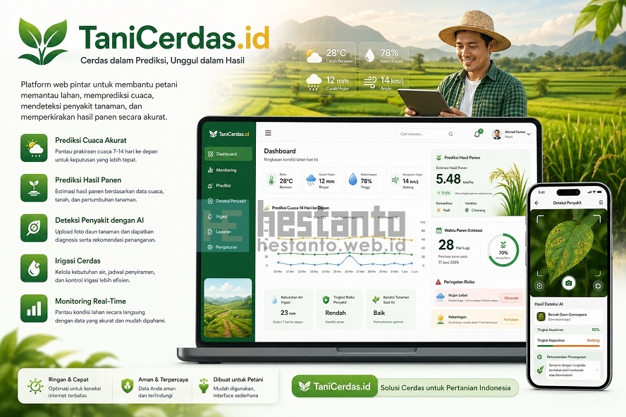 Download Source Code TaniCerdasApps – Sistem Prediksi Cuaca & Panen Berbasis AI (PHP MySQL)