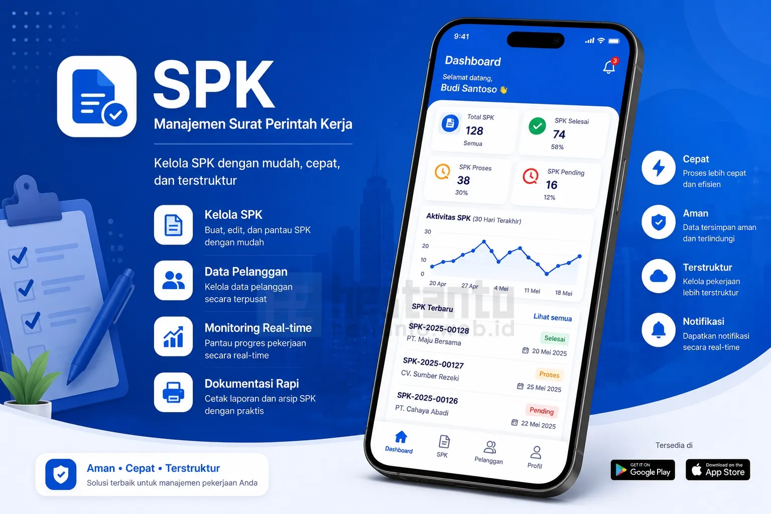 Download Aplikasi Sederhana Pembuatan Surat Perintah Kerja (SPK)