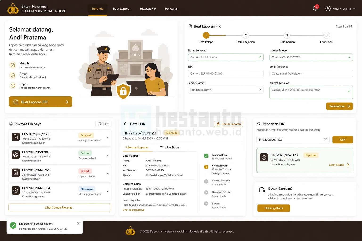 Modul Pengguna - Sistem Manajemen Catatan Kriminal (Criminal Records Management SystemCRMS)